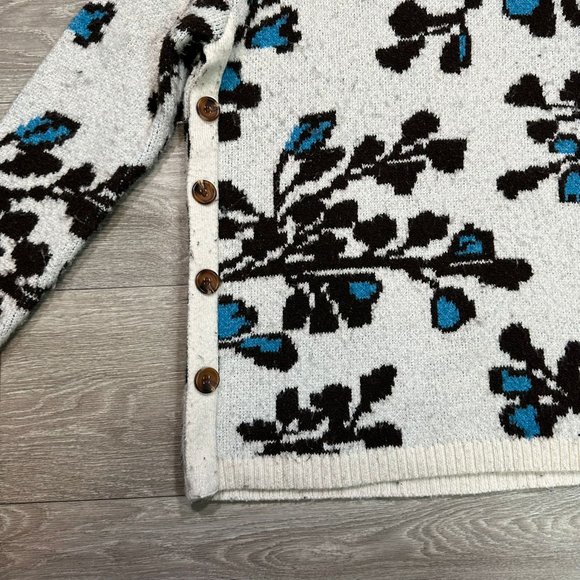 St. John's Bay Womens Turtleneck Long Sleeve Floral Pullover Sweater - Picture 5 of 10